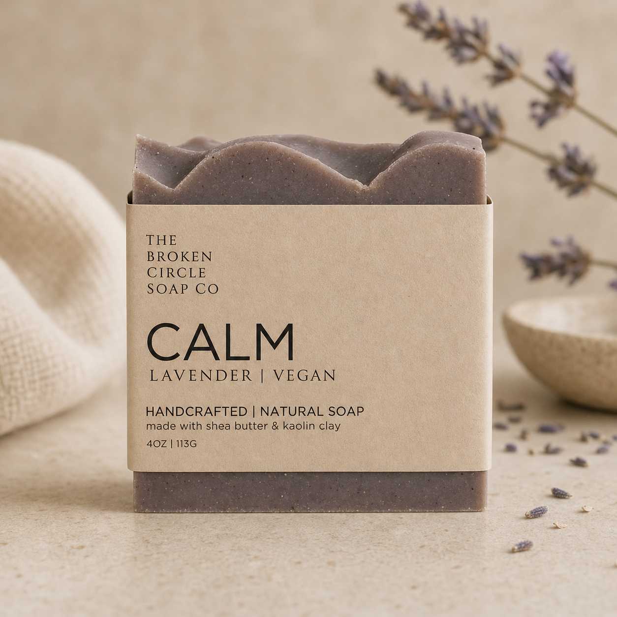 Calm | Lavender Soap | Calming Natural Bar